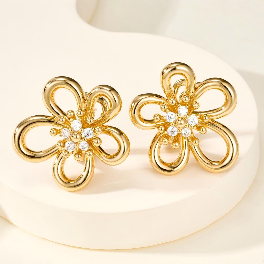 [AuraEcho] FLOWERLACE EARRING 5 DIAMONDS