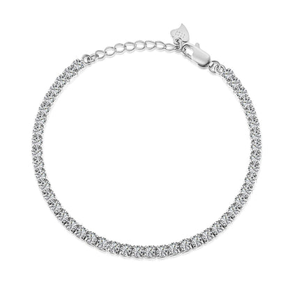 [AuraEcho]Sparkling Round Cut Daily Bracelet