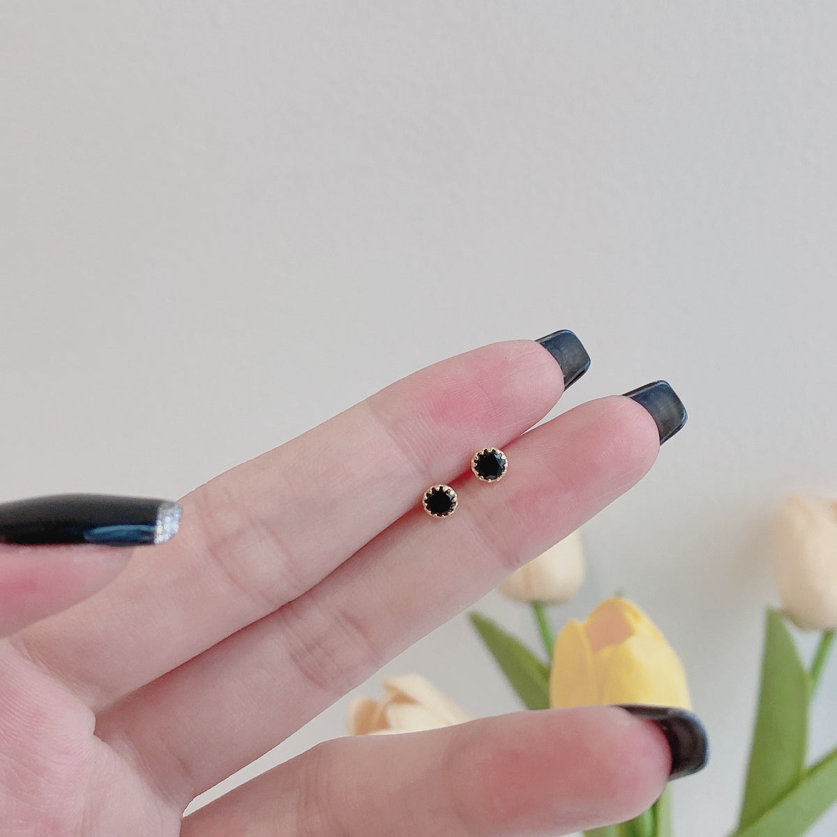 [AuraEcho]Sparkling Colorful Round Shape Earrings