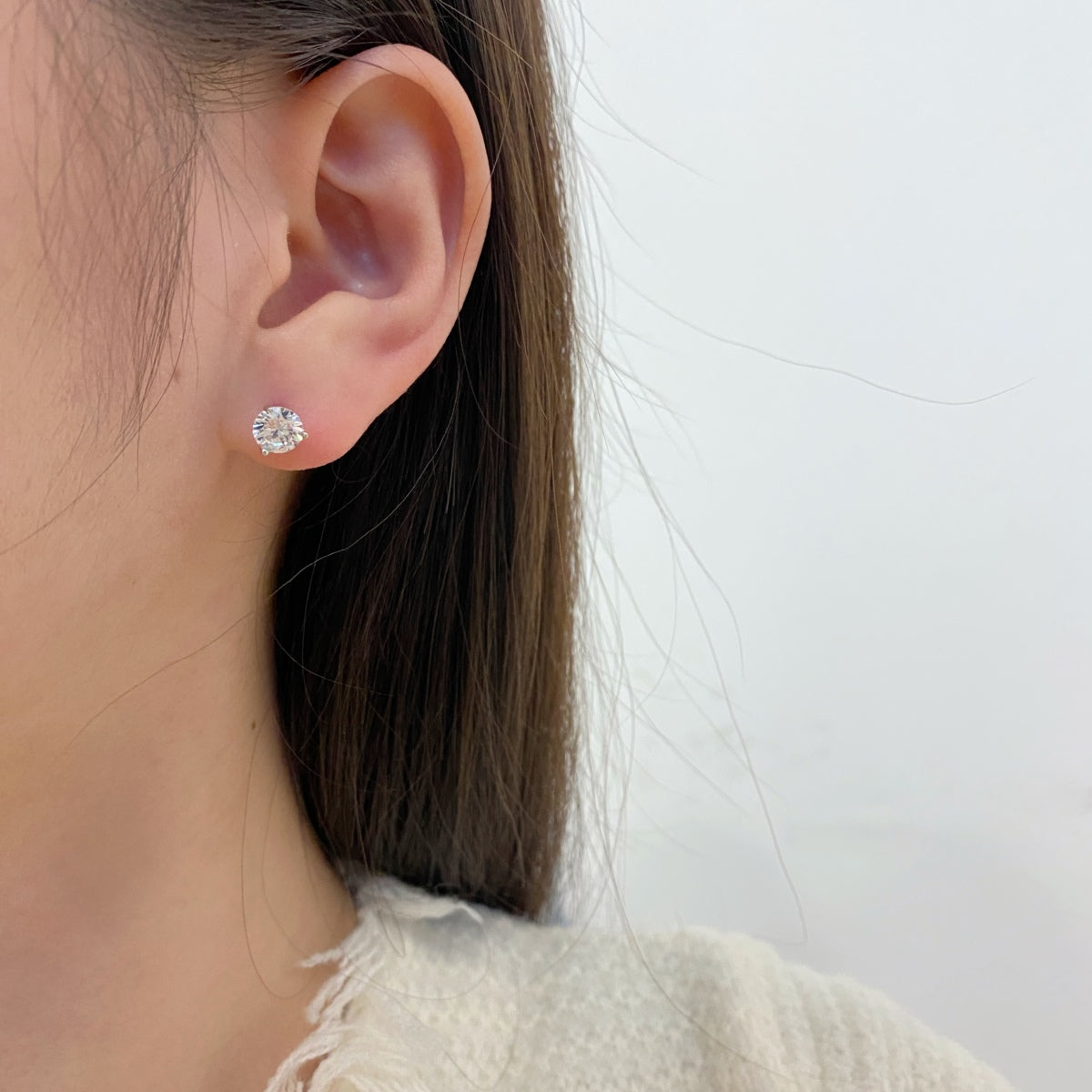 [AuraEcho]Dainty Round Shape Earrings