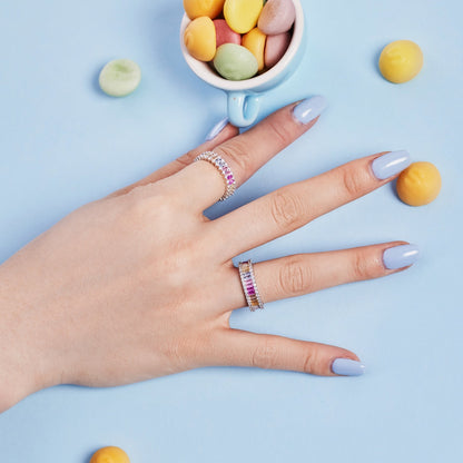 [AuraEcho]Splashy Ornate Emerald Cut Cocktail Ring