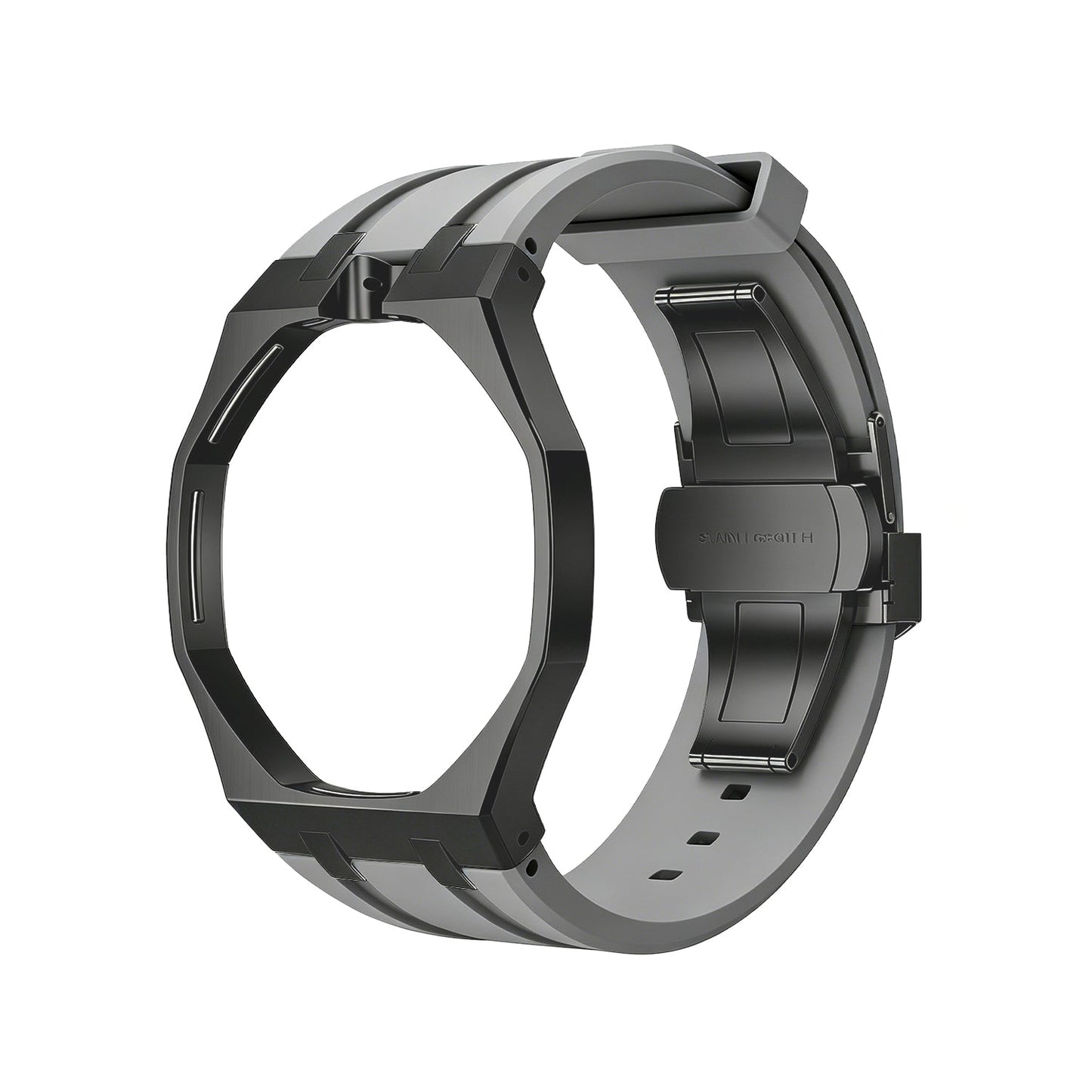 [AuraEcho]Oak Pop Black Steel Case & Silicone Strap(Only Strap)
