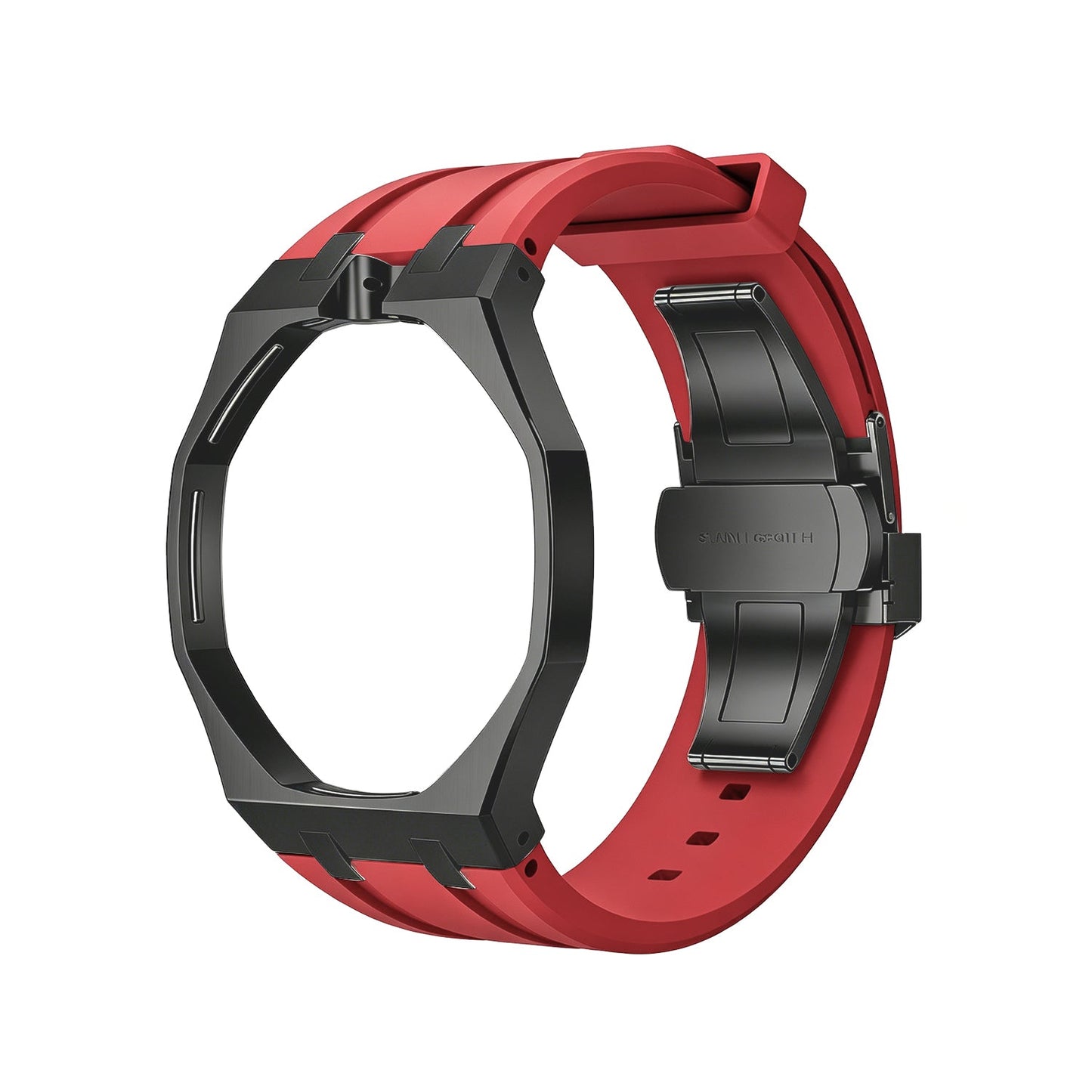 [AuraEcho]Oak Pop Black Steel Case & Silicone Strap(Only Strap)