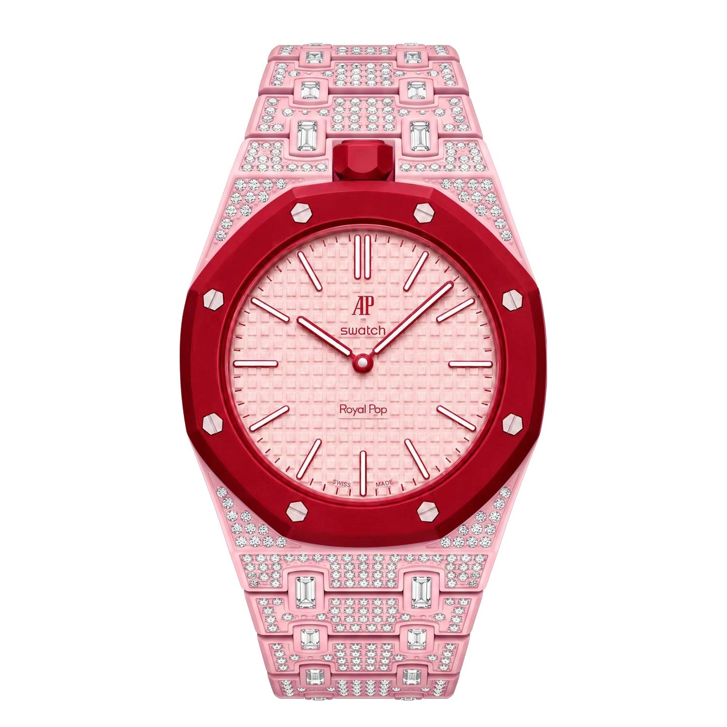 [AuraEcho]Royal Oak Pop Exclusive Bioceramic Case & Bioceramic Strap Full Diamond