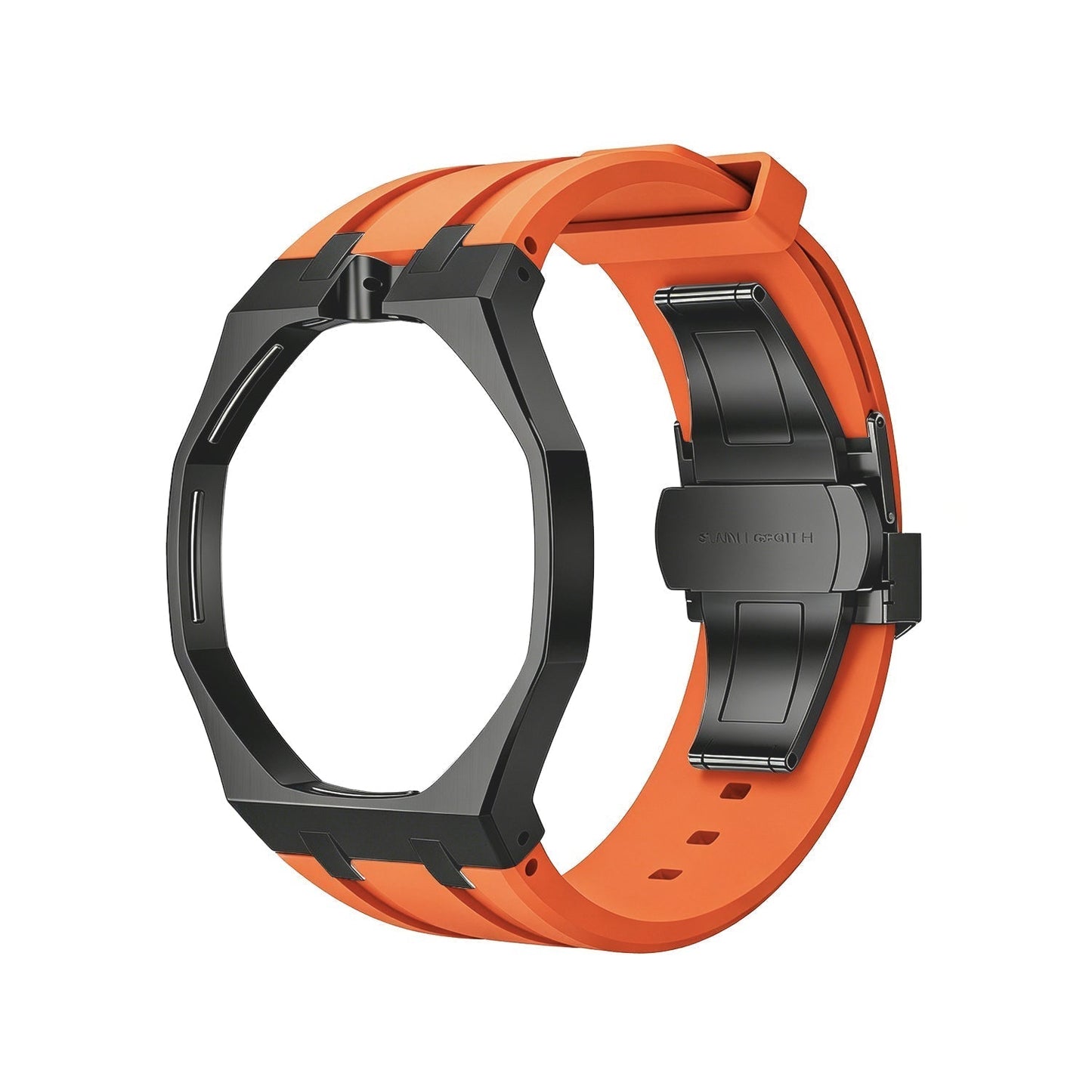 [AuraEcho]Oak Pop Black Steel Case & Silicone Strap(Only Strap)