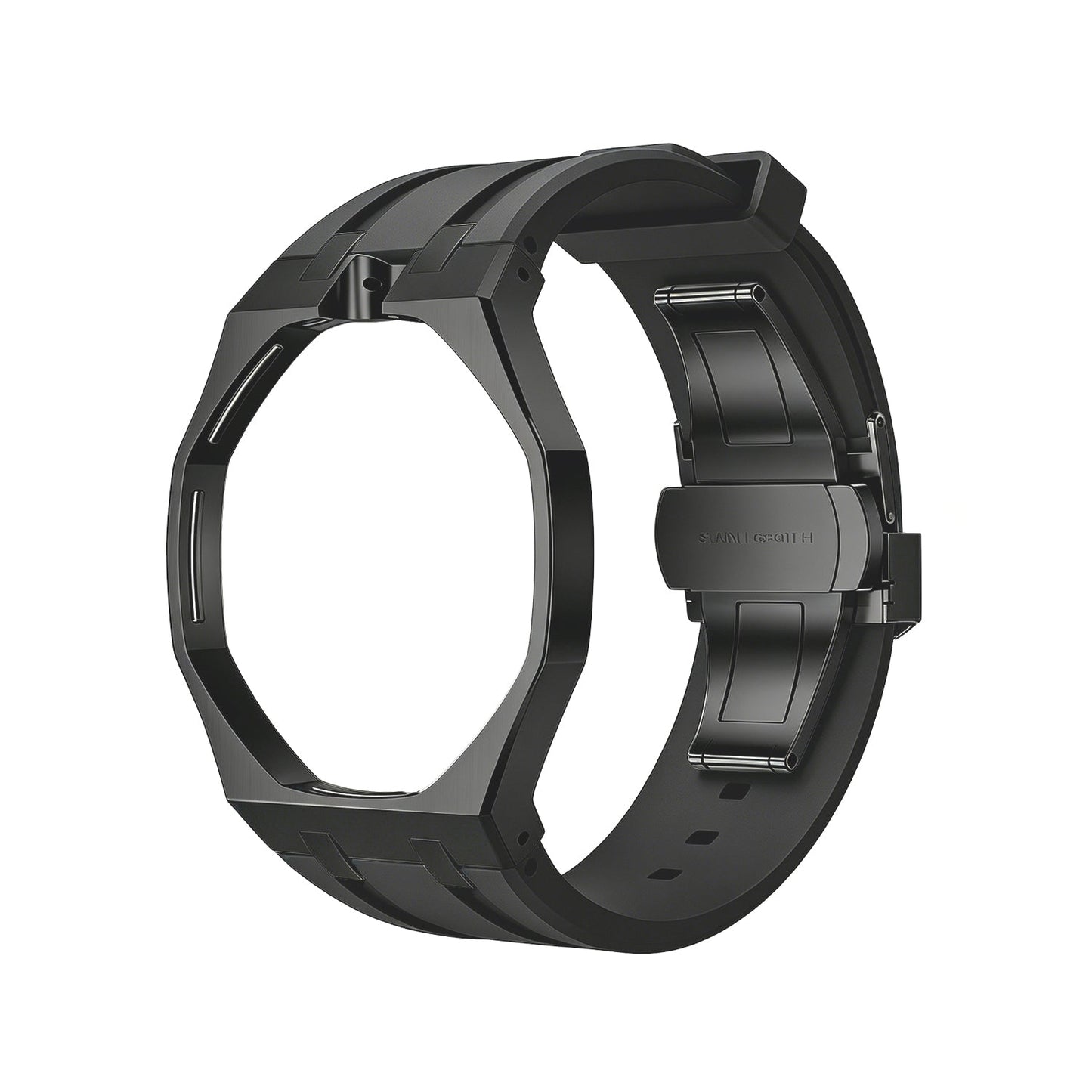 [AuraEcho]Oak Pop Black Steel Case & Silicone Strap(Only Strap)
