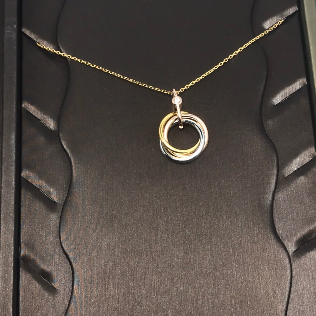 [AuraEcho]TRINITY  NECKLACE 1 DIAMOND