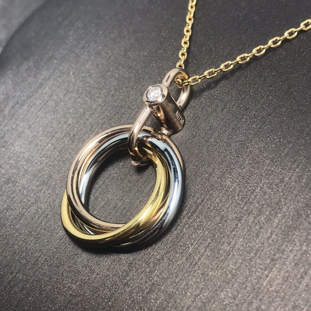 [AuraEcho]TRINITY  NECKLACE 1 DIAMOND