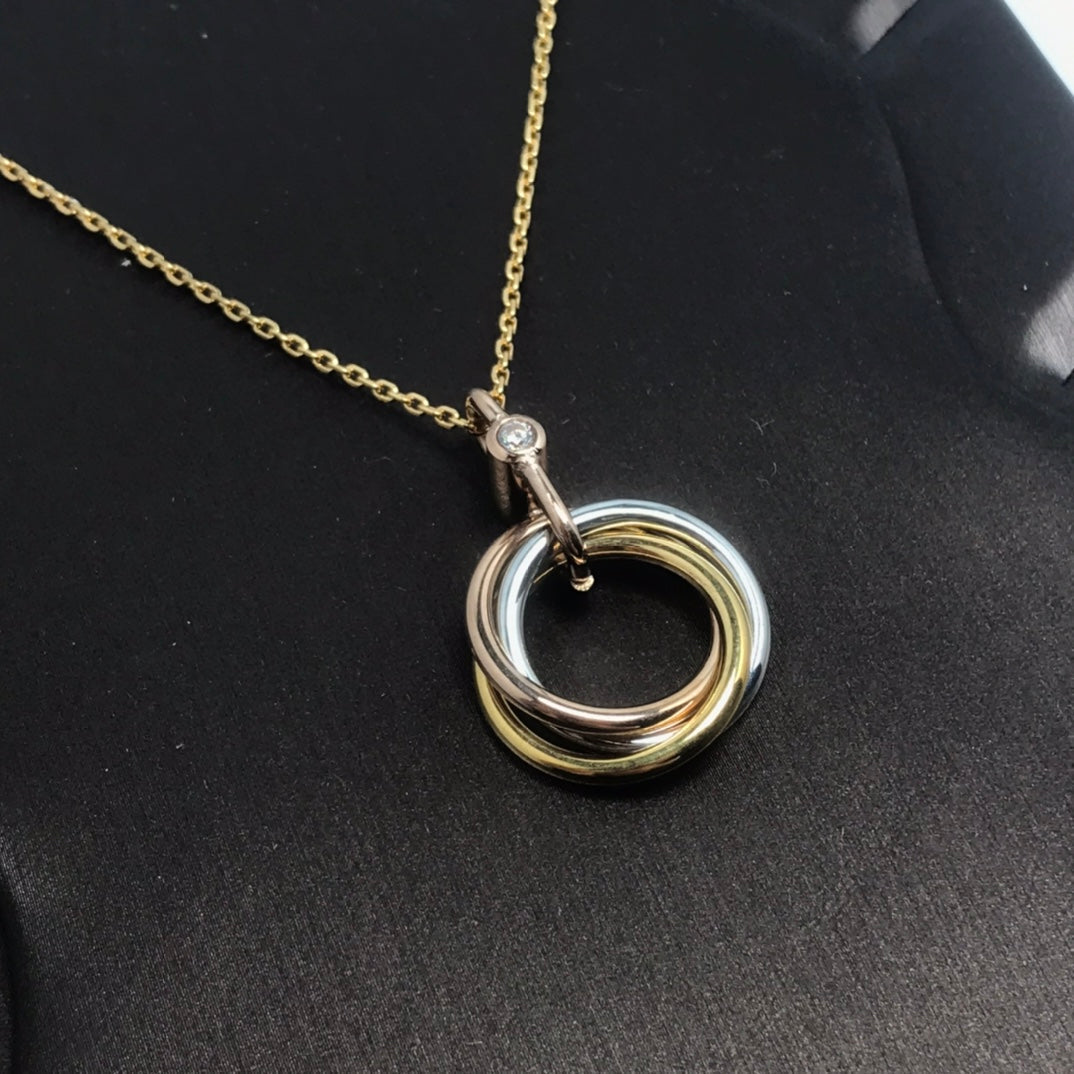 [AuraEcho]TRINITY  NECKLACE 1 DIAMOND