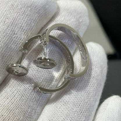 [AuraEcho]LOVE EARRINGS 3.6MM DIAMOND PAVED