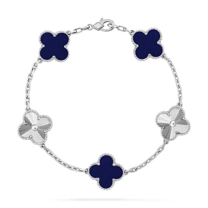 [AuraEcho]CLOVER 5 MOTIF LAPIS LAZULI BRACELET COLLECTION