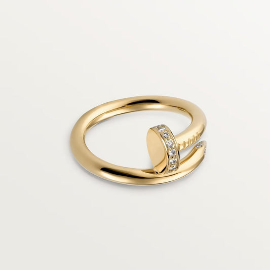 [AuraEcho]JUSTE RING 2.6MM HALF DIAMOND
