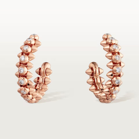 [AuraEcho]CLASH FULL DIAMOND MEDIUM EARRINGS