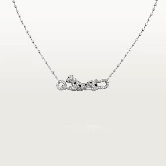 [AuraEcho]PANTHERE PAVED DIAMOND NECKLACE