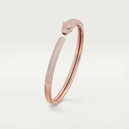 [AuraEcho]PANTHERE FULL DIAMOND OPEN BRACELET