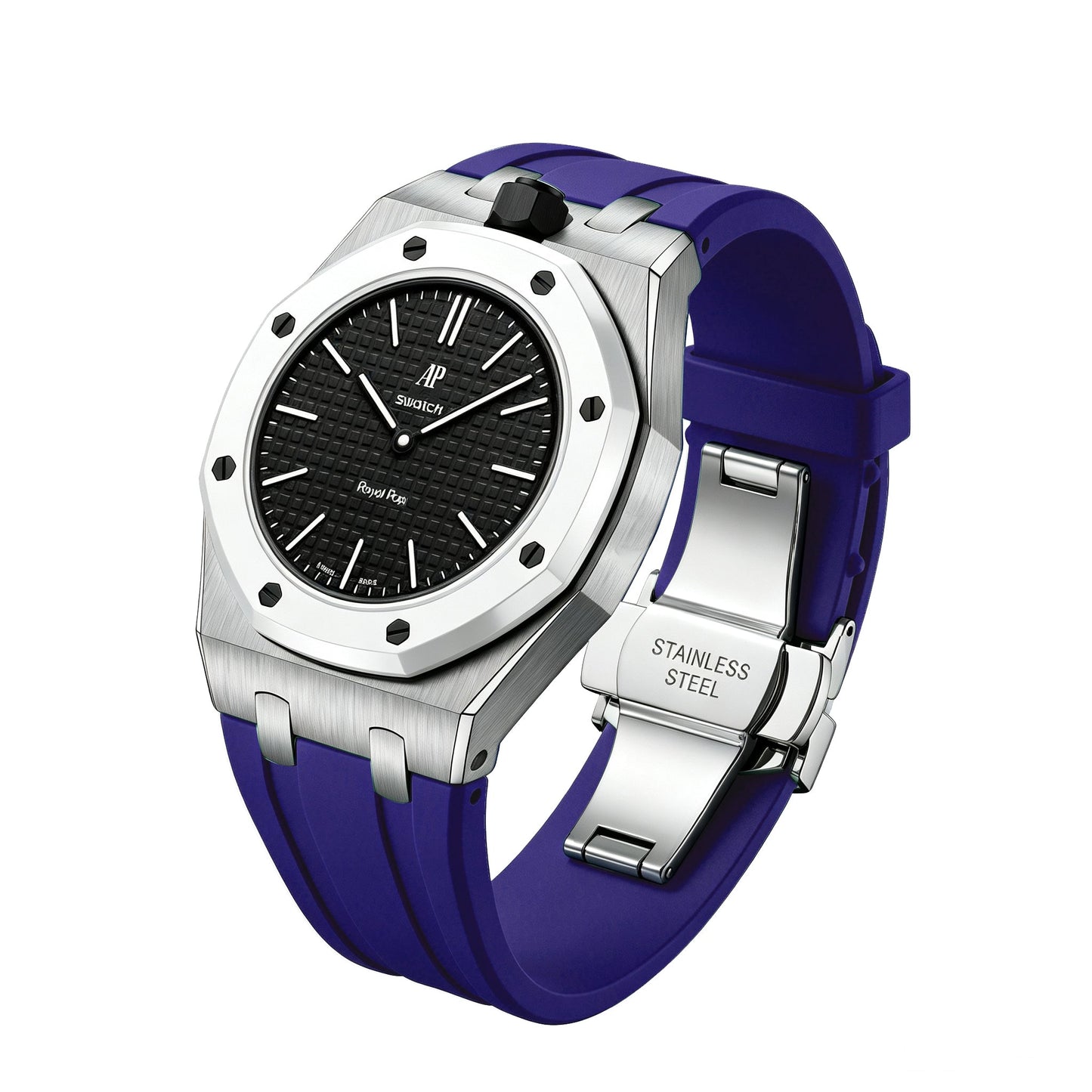 [AuraEcho]Royal Oak Pop Exclusive Steel Case & Silicone Strap With Cradle