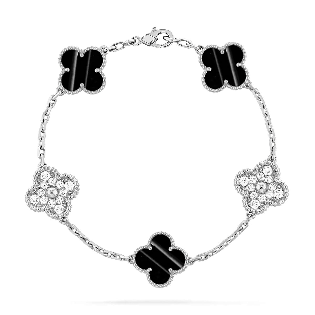 [AuraEcho] CLOVER 5 MOTIF PULSAR STONE BRACELET COLLECTION