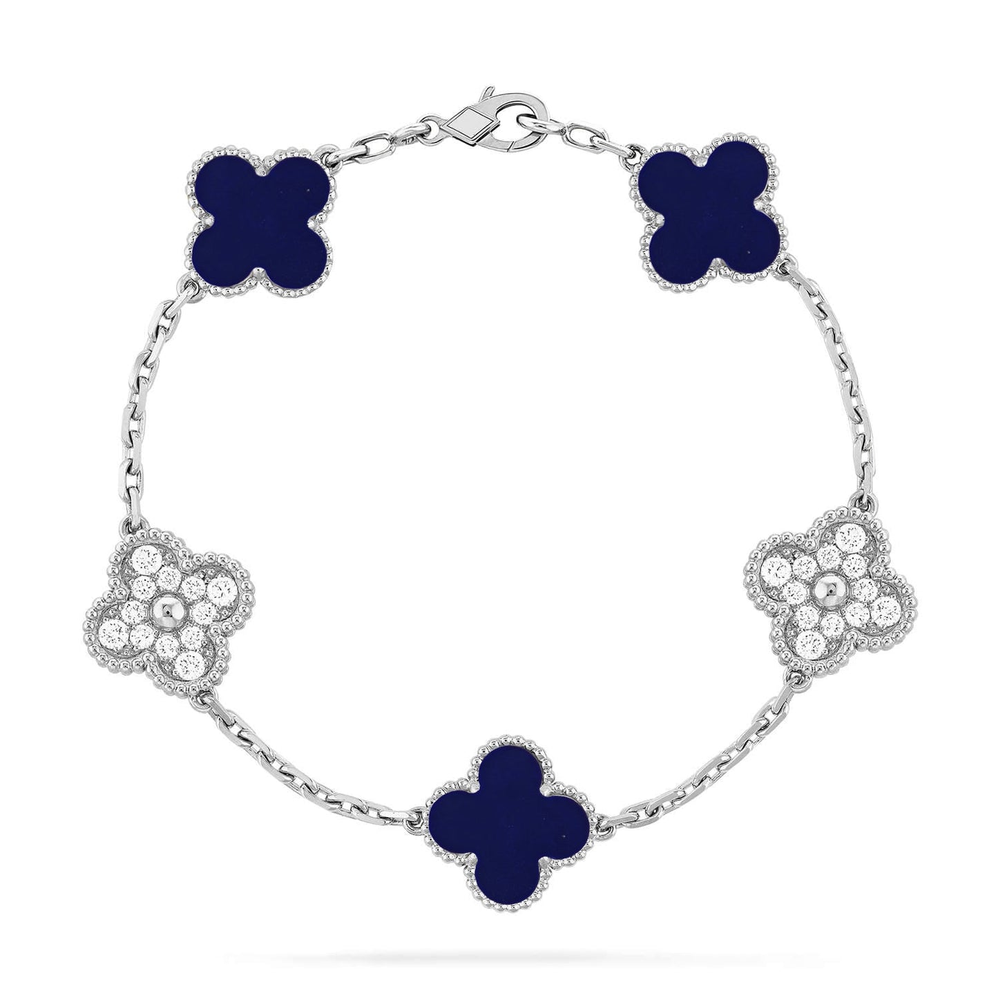 [AuraEcho]CLOVER 5 MOTIF LAPIS LAZULI BRACELET COLLECTION