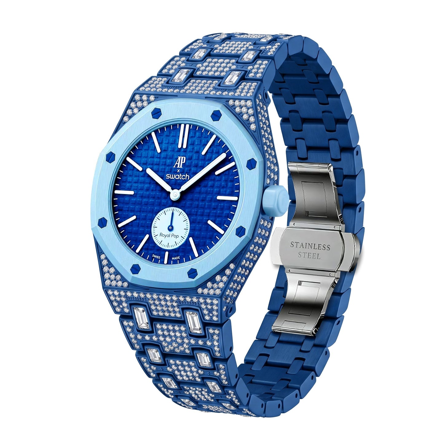 [AuraEcho]Royal Oak Pop Exclusive Bioceramic Case & Bioceramic Strap Full Diamond