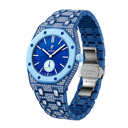 [AuraEcho]Royal Oak Pop Exclusive Bioceramic Case & Bioceramic Strap Full Diamond