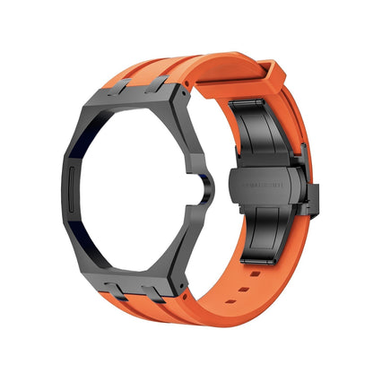 [AuraEcho]Oak Pop Black Steel Case & Silicone Strap(Only Strap)