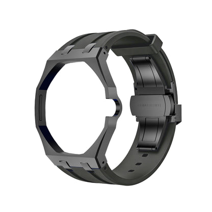 [AuraEcho]Oak Pop Black Steel Case & Silicone Strap(Only Strap)