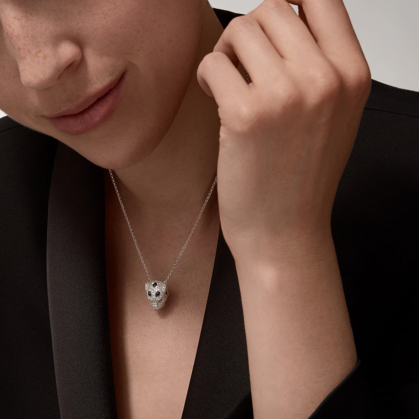 [AuraEcho]PANTHERE FULL DIAMOND NECKLACE