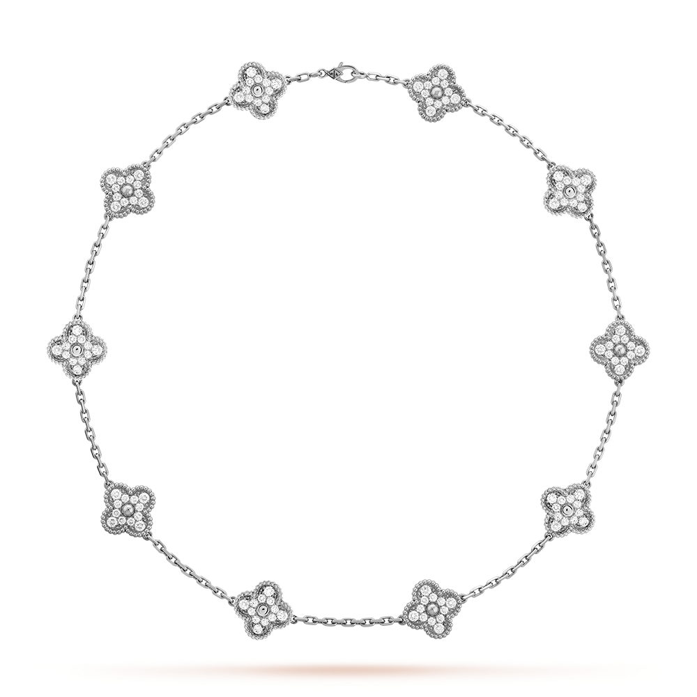 [AuraEcho]CLOVER 10 MOTIFS DIAMOND NECKLACE
