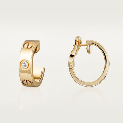 [AuraEcho]LOVE EARRINGS 5.7MM 2 DIAMONDS