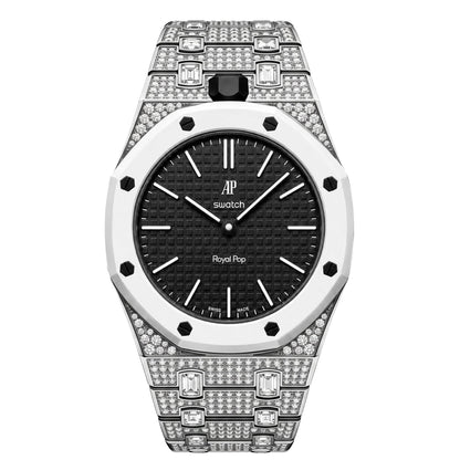 [AuraEcho]Royal Oak Pop Exclusive Bioceramic Case & Bioceramic Strap Full Diamond