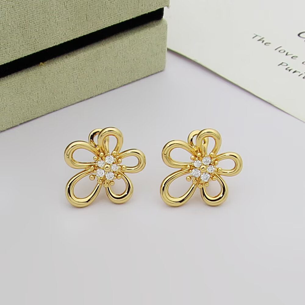 [AuraEcho] FLOWERLACE EARRING 5 DIAMONDS