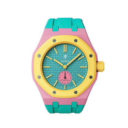 [AuraEcho]Royal Oak Pop Exclusive Bioceramic Case & Silicone Strap Mix Color