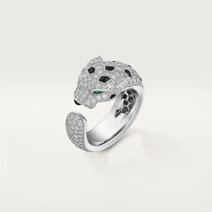 [AuraEcho]PANTHERE SPOTTED FULL DIAMOND MEDIUM RING