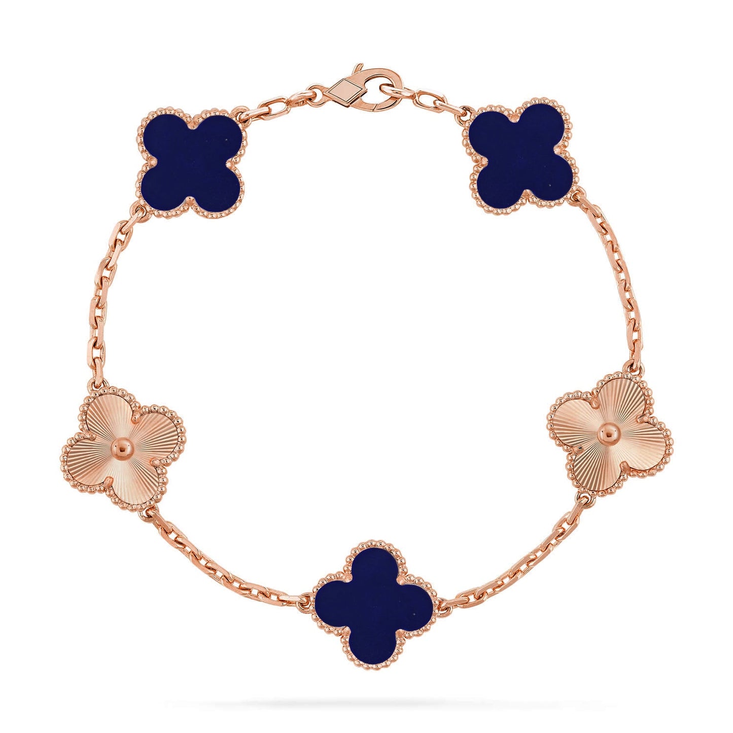[AuraEcho]CLOVER 5 MOTIF LAPIS LAZULI BRACELET COLLECTION