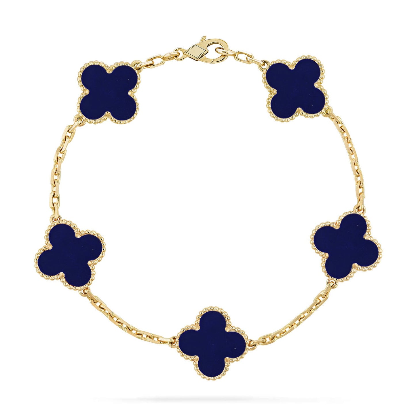 [AuraEcho]CLOVER 5 MOTIF LAPIS LAZULI BRACELET COLLECTION