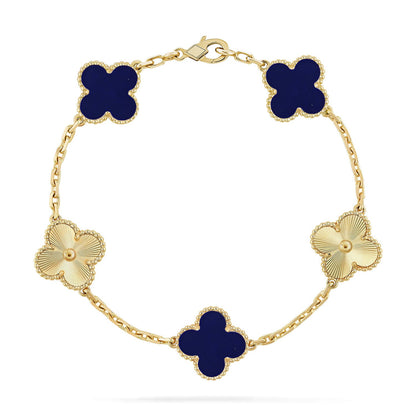 [AuraEcho]CLOVER 5 MOTIF LAPIS LAZULI BRACELET COLLECTION