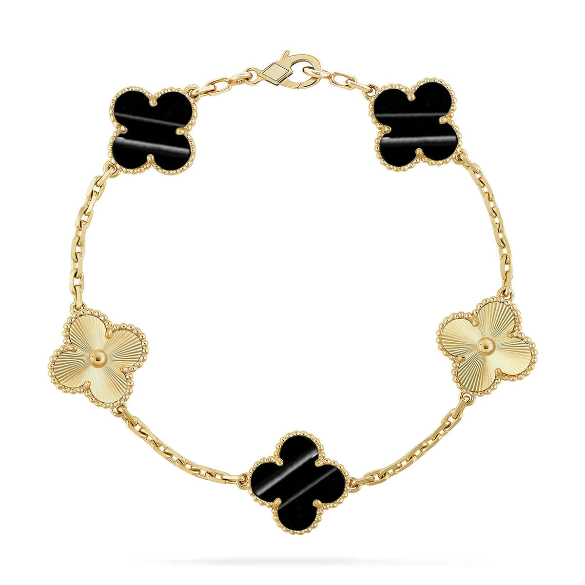 [AuraEcho] CLOVER 5 MOTIF PULSAR STONE BRACELET COLLECTION