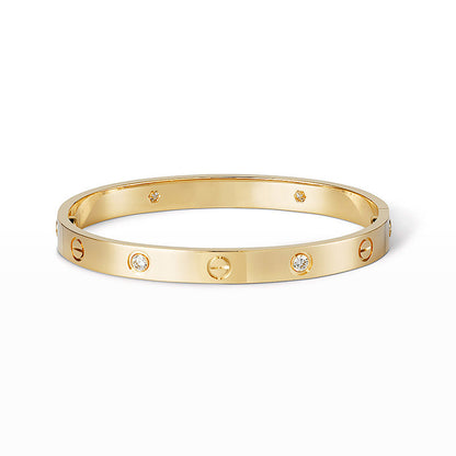 [AuraEcho]LOVE BRACELET 6.1MM 4 DIAMONDS