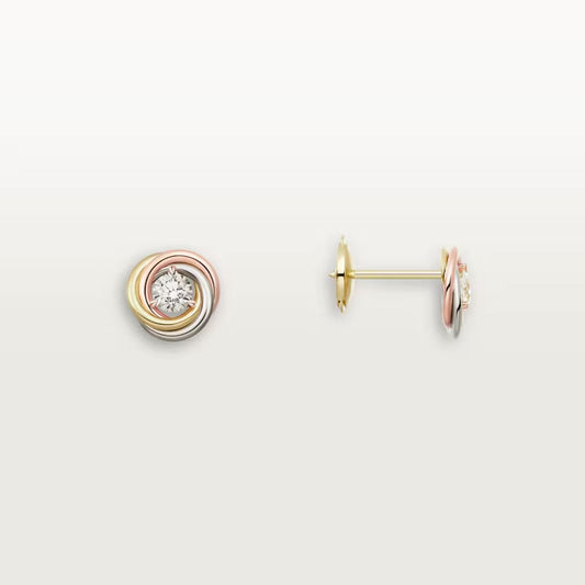 [AuraEcho]TRINITY STUD DIAMOND EARRINGS