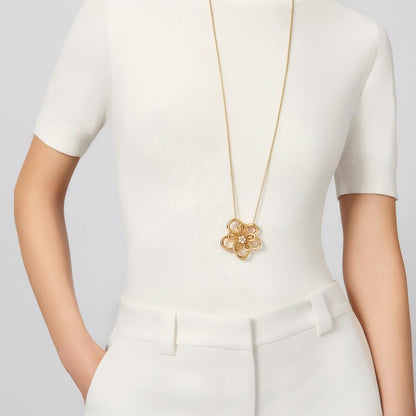 [AuraEcho]FLOWERLACE NECKLACE 5 DIAMONDS