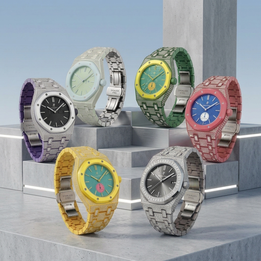 [AuraEcho]Royal Oak Pop Exclusive Bioceramic Case & Bioceramic Strap Full Diamond