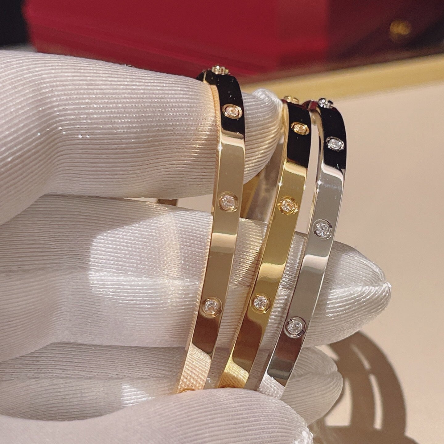 [AuraEcho]LOVE BRACELET 3.65MM 10 DIAMONDS