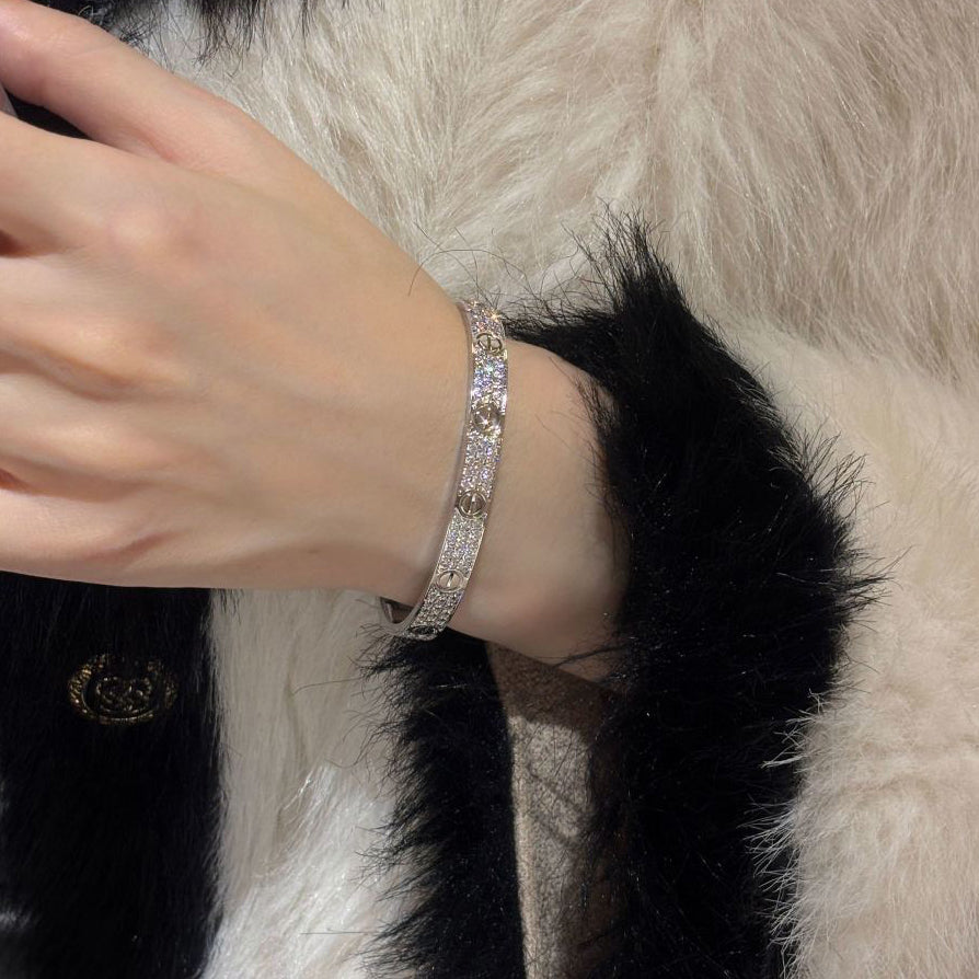 [AuraEcho]LOVE BRACELET 6.1MM DIAMOND-PAVED