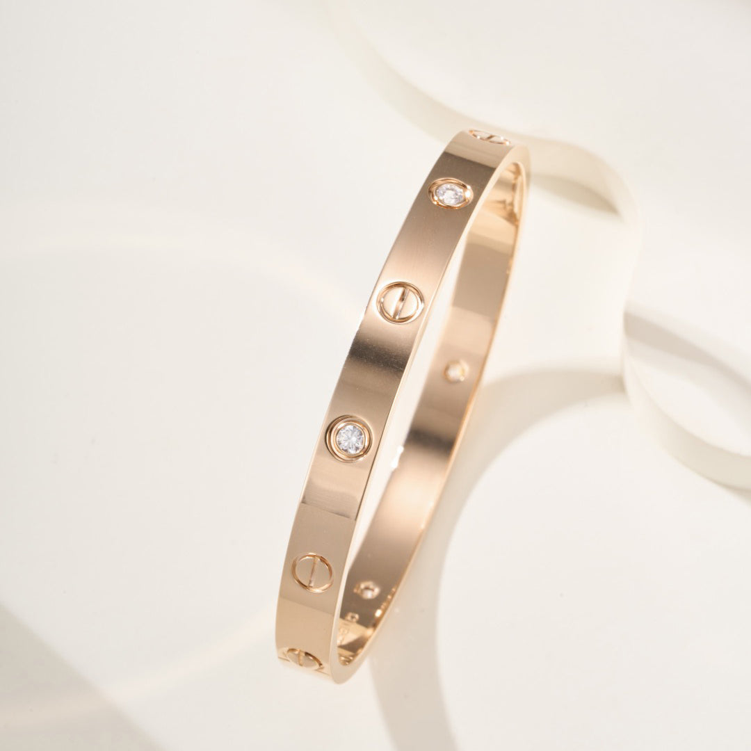 [AuraEcho]LOVE BRACELET 6.1MM 4 DIAMONDS