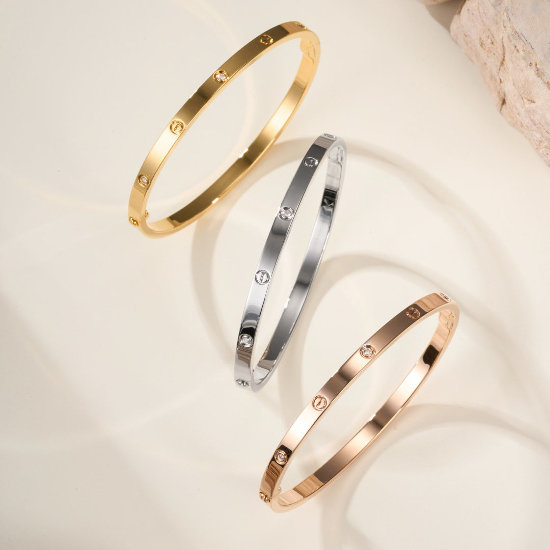 [AuraEcho]LOVE BRACELET 3.65MM 6 DIAMONDS