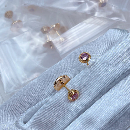 [AuraEcho]DAMOUR PING DIAMOND EARRINGS