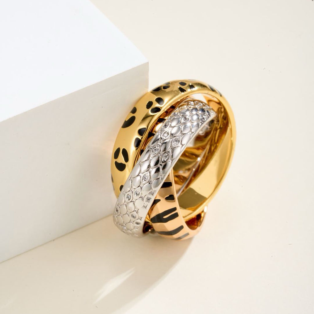 [AuraEcho]TRINITY  RING LEOPARD PRINT