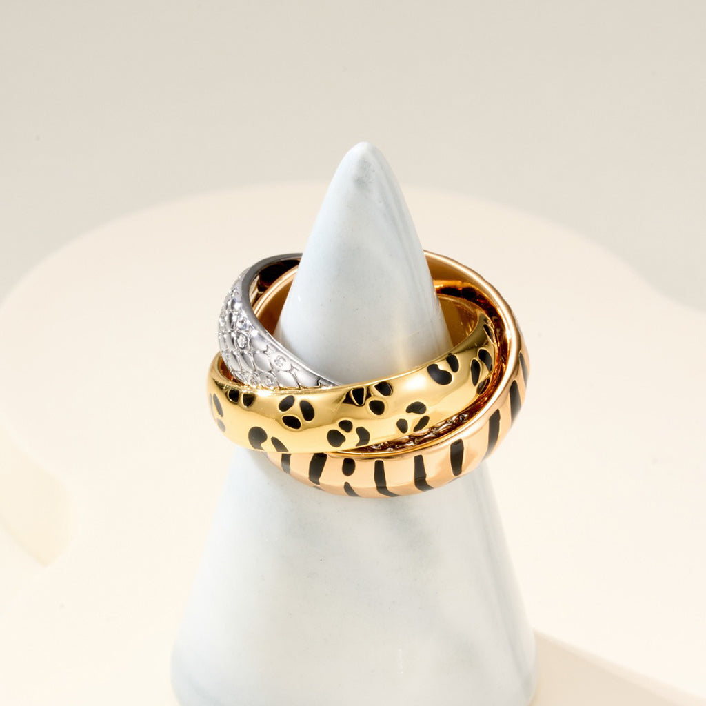 [AuraEcho]TRINITY  RING LEOPARD PRINT