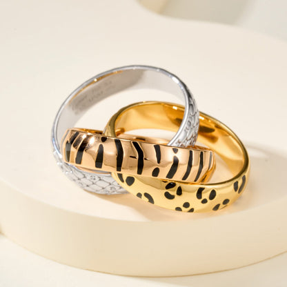 [AuraEcho]TRINITY  RING LEOPARD PRINT