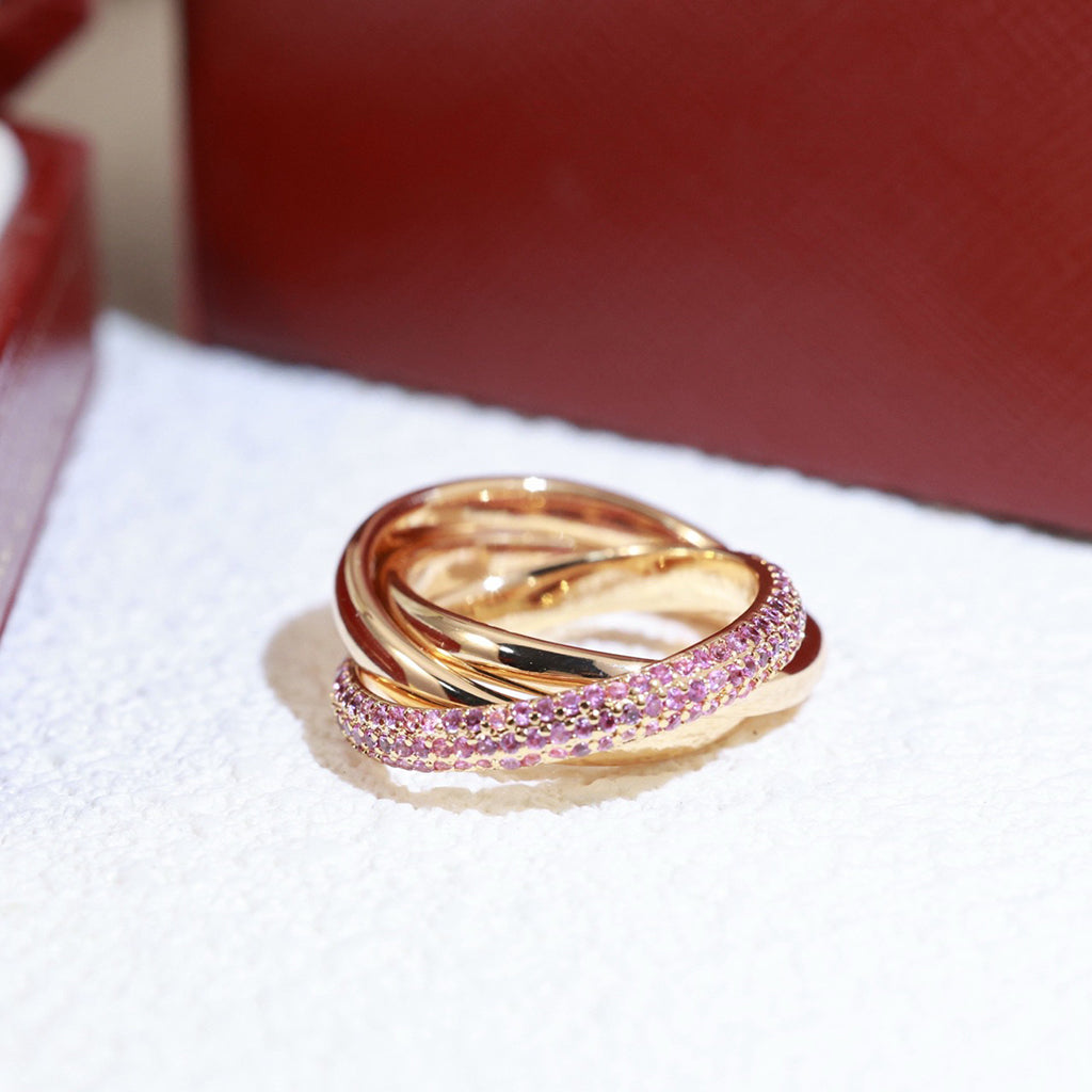 [AuraEcho]TRINITY 3.2MM RING PINK DIAMOND